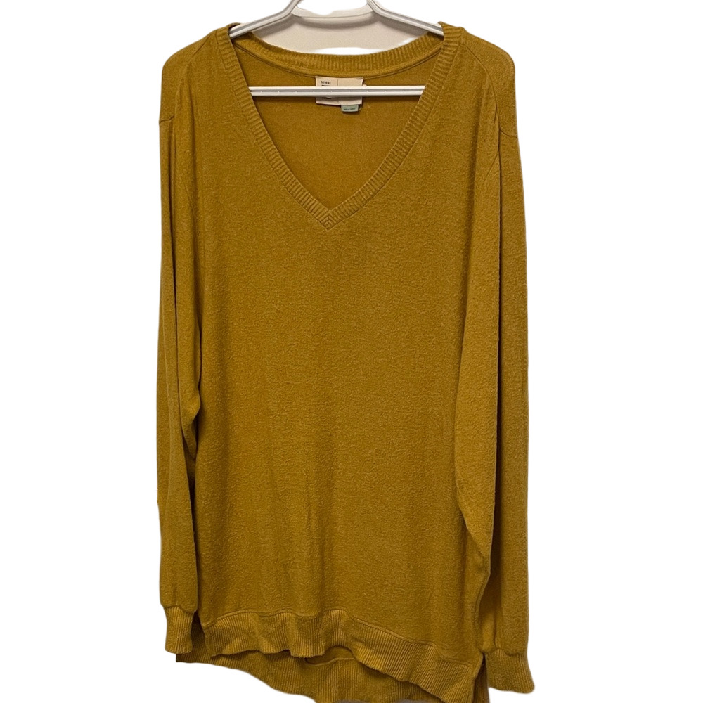 Saturday Sunday V-Neck Mustard Colour Oversized Top Size Small